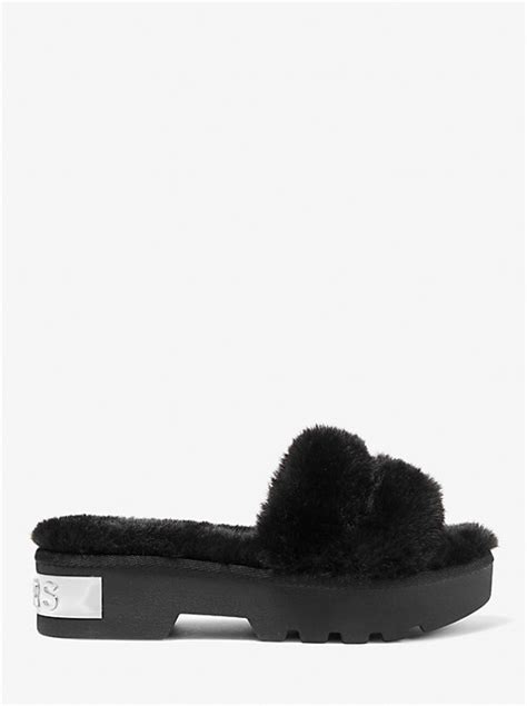 Alfie Faux Fur Platform Slide 